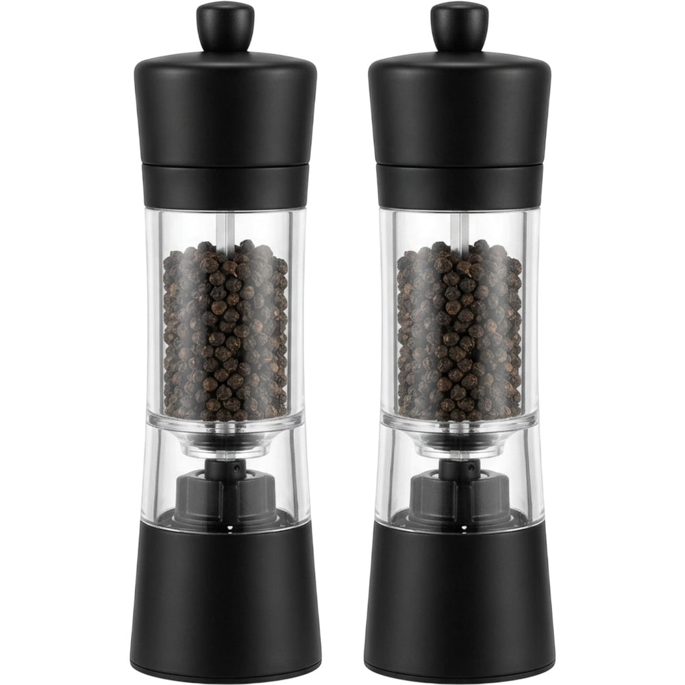 Daypact Manual Ceramic Core Spice Grinder Set Matte Black