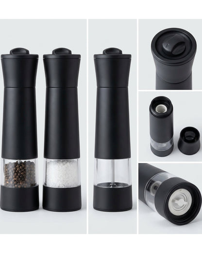 Daypact Manual Ceramic Core Spice Grinder Set Matte Black