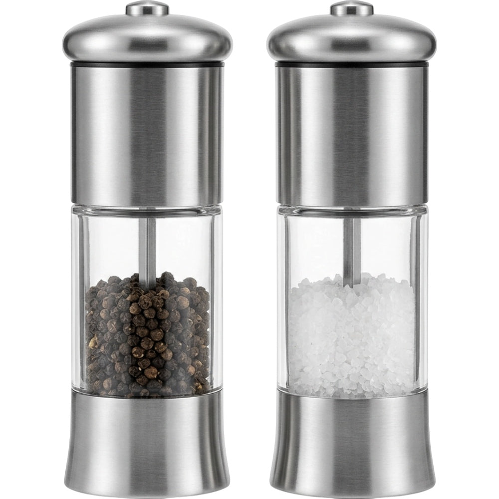 Daypact Manual Stainless Pepper Salt Mills 6 Inch Set