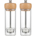 Daypact Pantryglass Manual Salt Pepper Grinder Set 6.2 in Clear Beech Pair - Product view